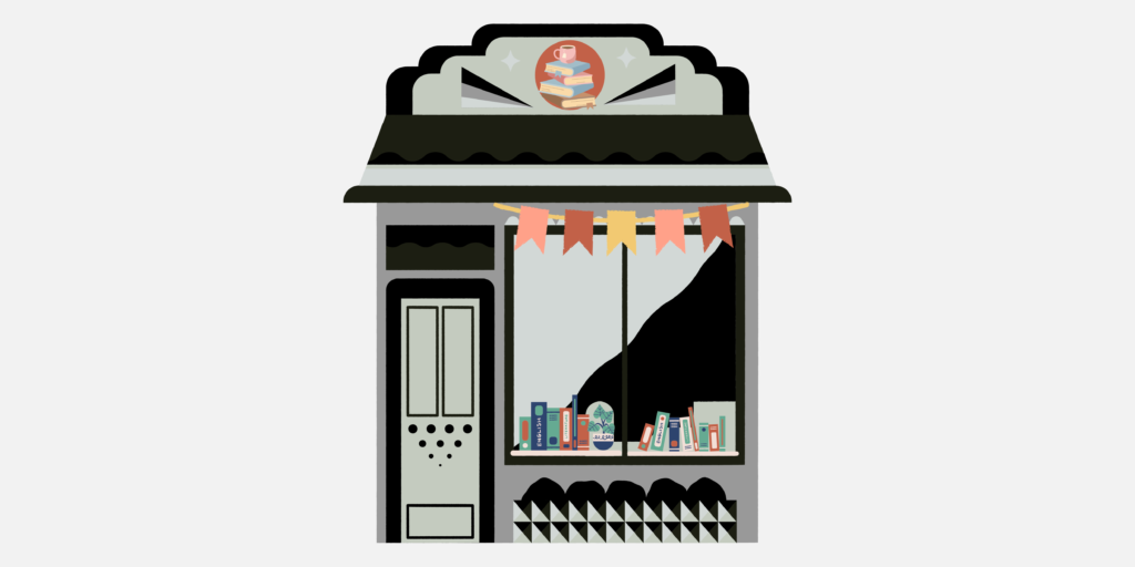 Illustration of bookstore